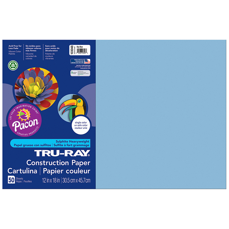 (5 Pk) Tru Ray 12x18 Sky Blue