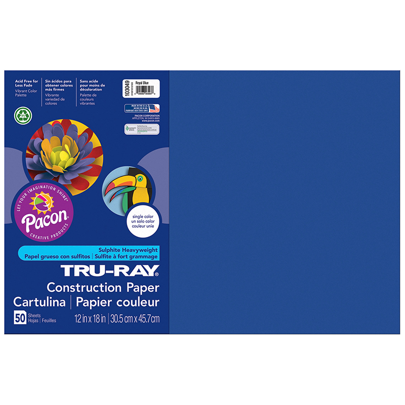 (5 Pk) Tru Ray 12x18 Royal Blue