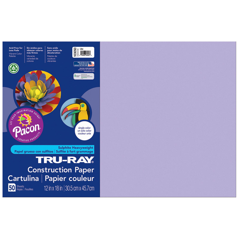 Tru Ray 12 X 18 Lilac 50 Sht