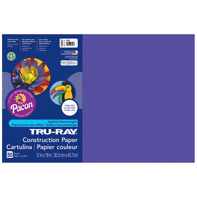 (5 Pk) Tru Ray 12x18 Purple