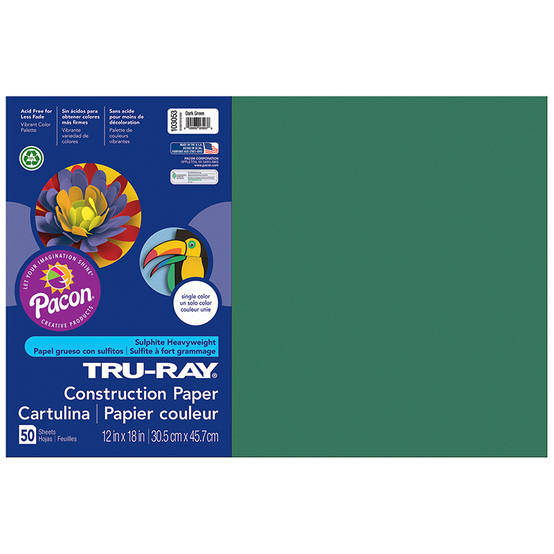 (5 Pk) Tru Ray 12x18 Dark Green