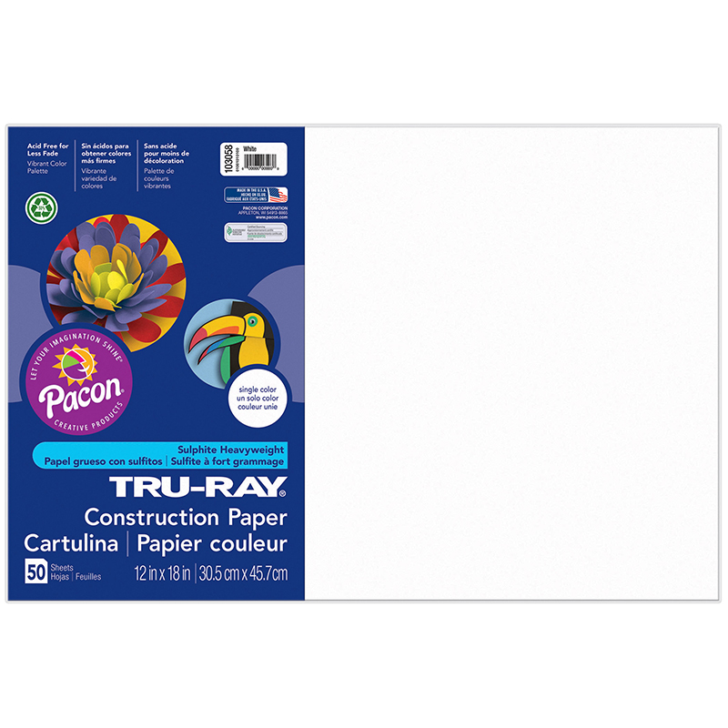 (5 Pk) Tru Ray 12x18 White