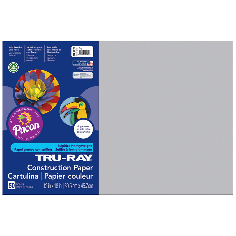 Tru Ray 12 X 18 Gray 50 Sht