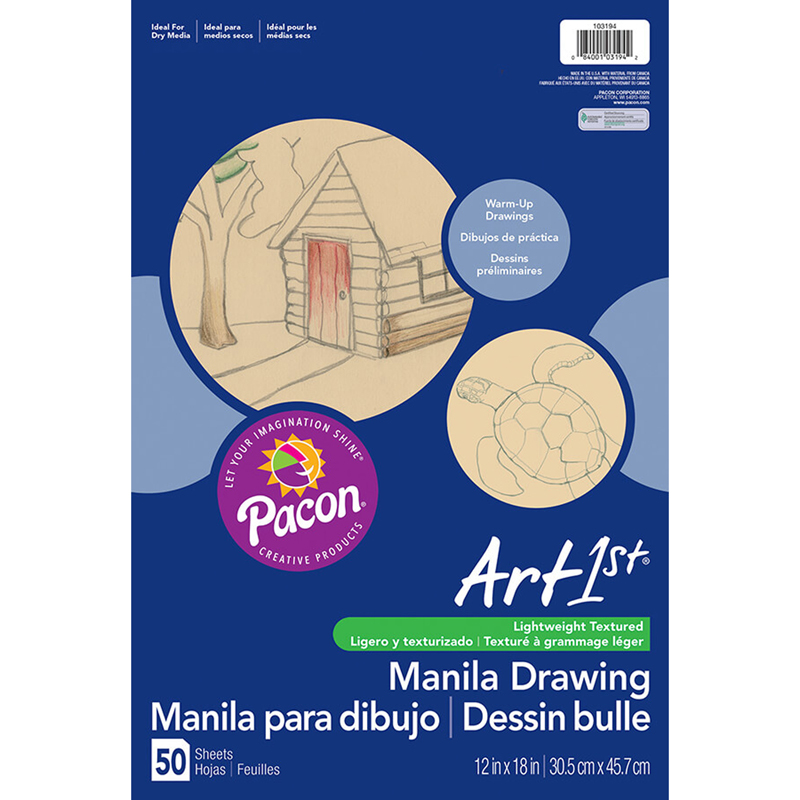(6 Pk) Cream Manila Drawing Paper