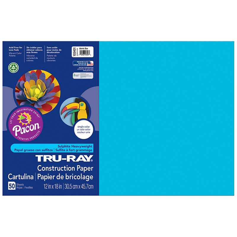 (3 Pk) Tru Ray Atomic Blue 12x18