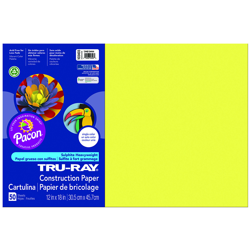 (3 Pk) Tru Ray Lively Lemon 12x18