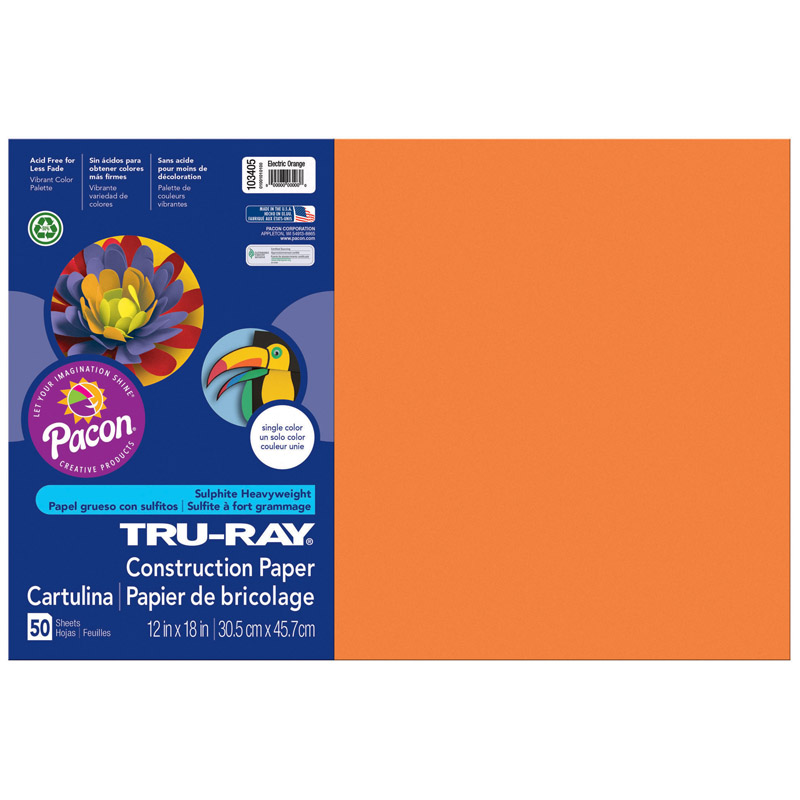 Tru Ray Electric Orange 12x18 Fade