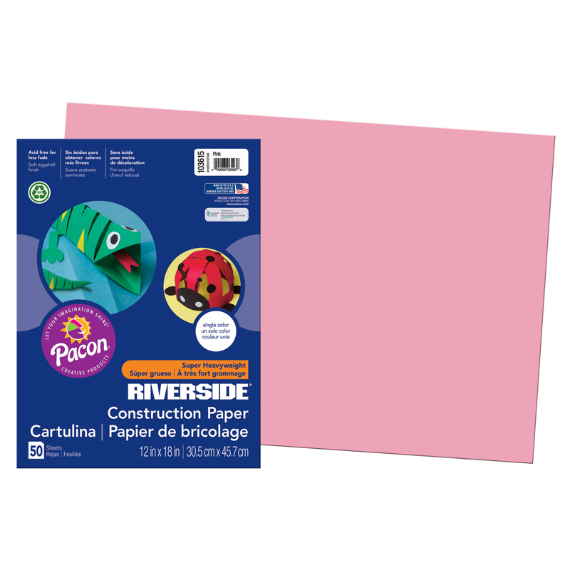 Riverside 12x18 Pink 50 Sht