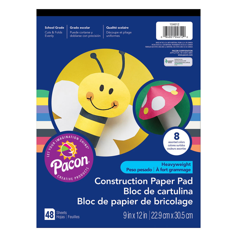 Construction Pad Hw 9x12 Asst 48ct