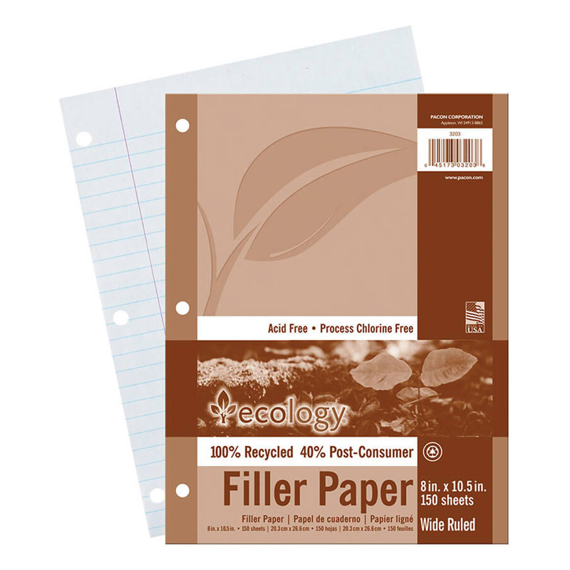 Ecology Recycled Filler Paper Pack