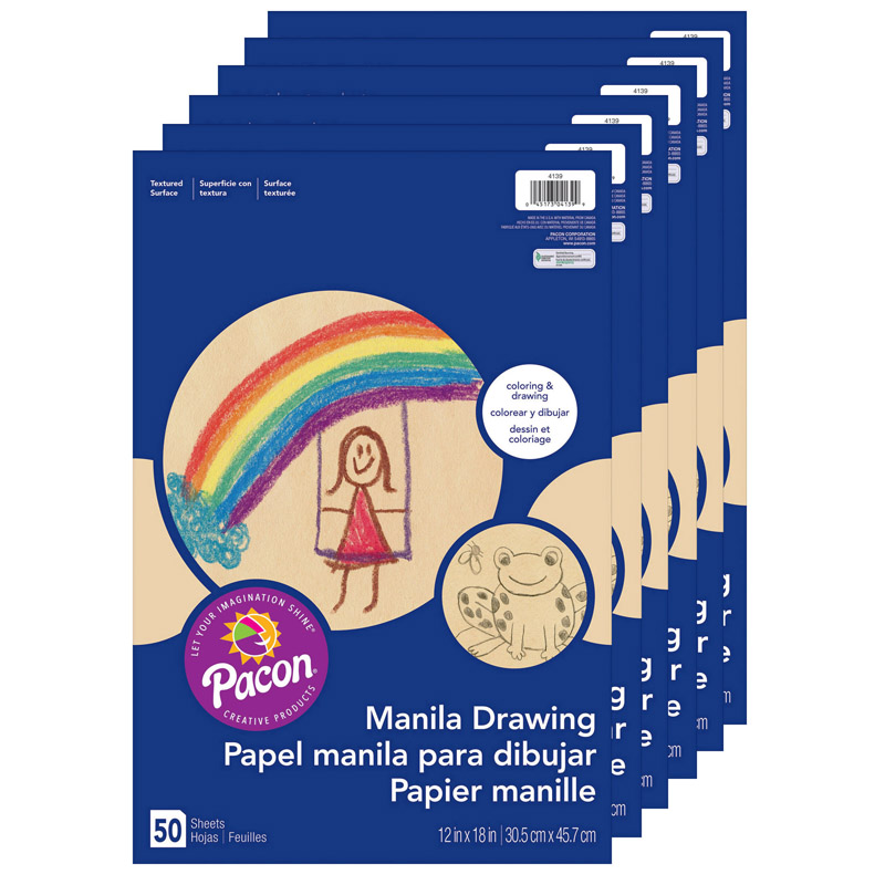 (6 Ea) Manila Drawing Paper 12x18