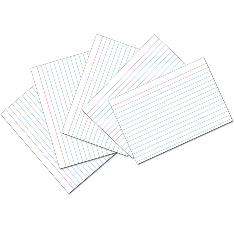 (10 Pk) White 4x6 Ruled Index Cards