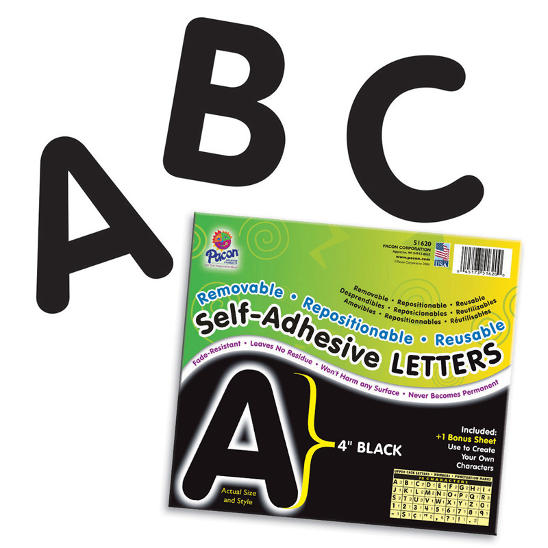 (2 Pk) Self Adhesive Letter 4in