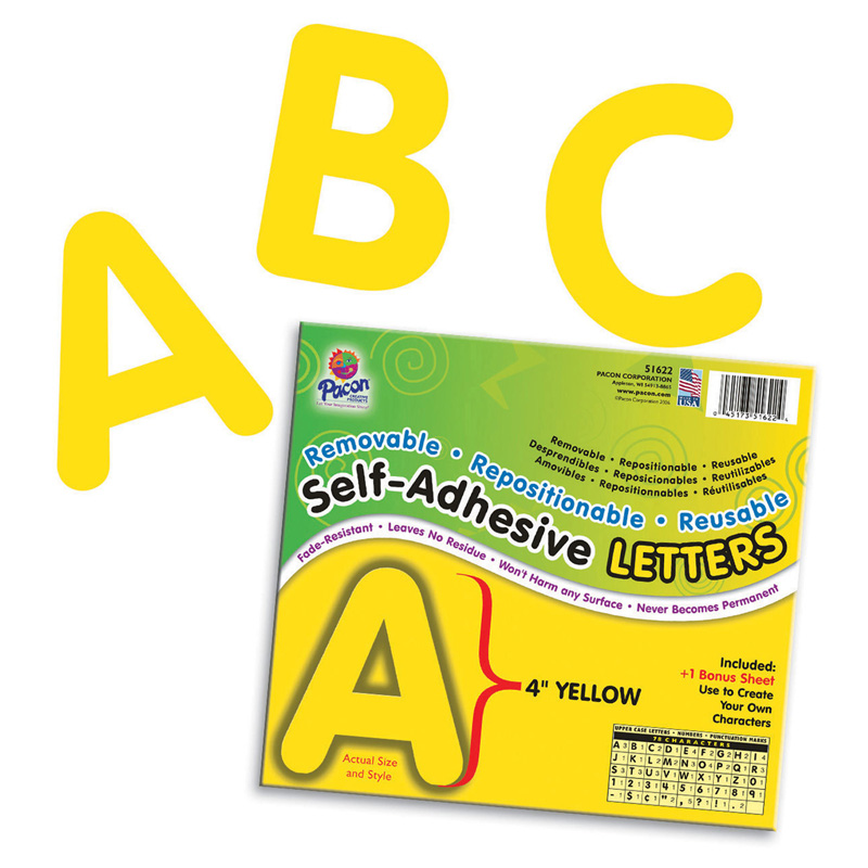 (2 Pk) Self Adhesive Letter 4in