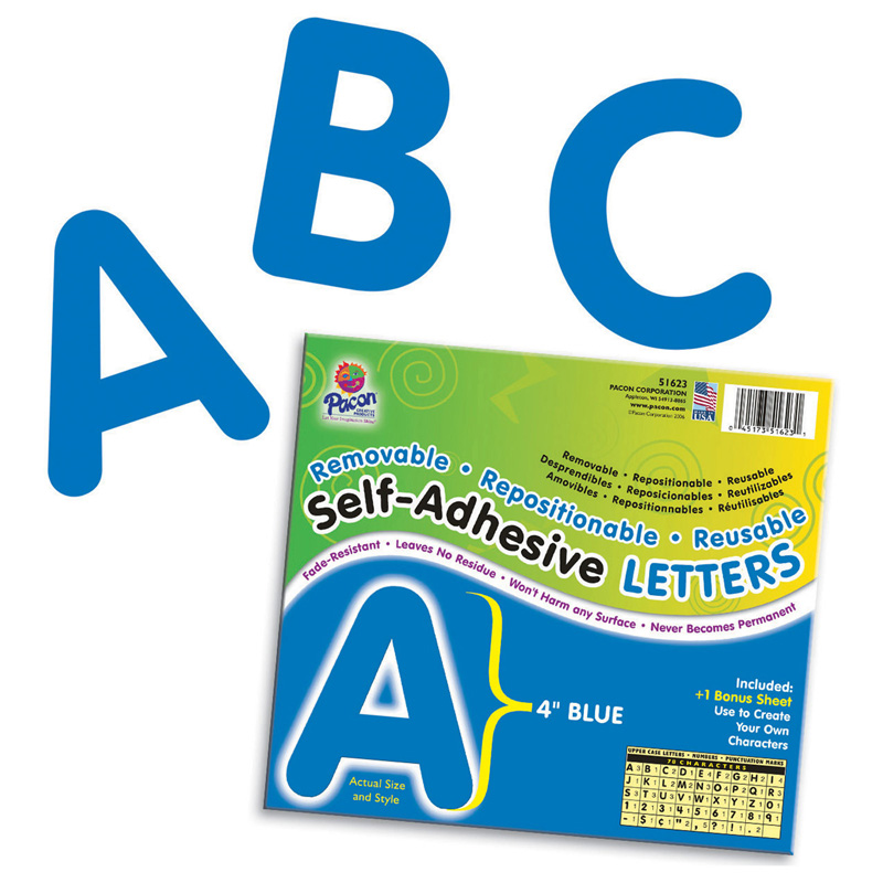 (2 Pk) Self Adhesive Letter 4in