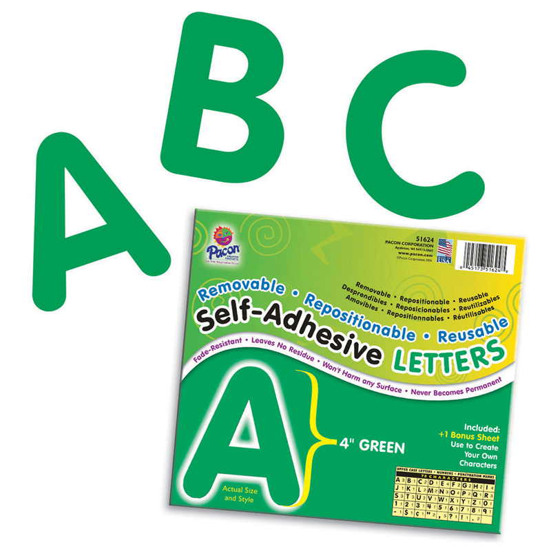 (2 Pk) Self Adhesive Letter 4in