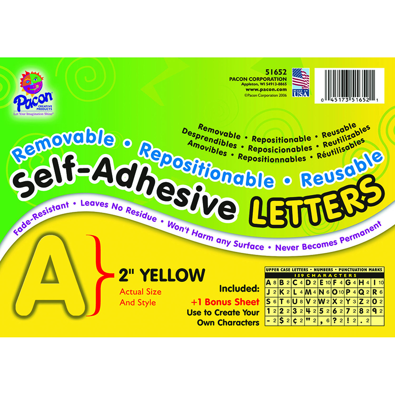 (2 Pk) Self Adhesive Letter 2in