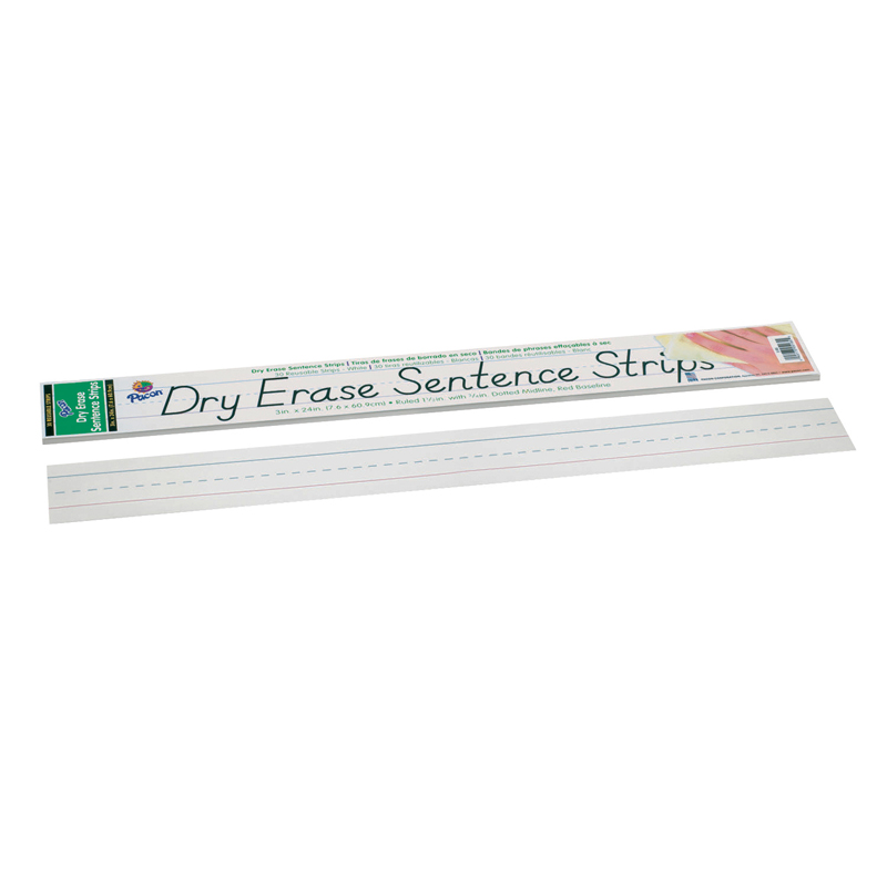 Dry Erase Sentence Strips White 3 X