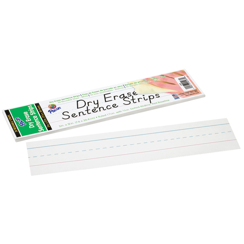 (6 Pk) Dry Erase Sentence Strips