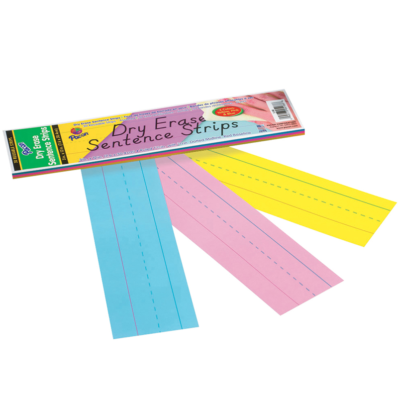 (6 Pk) Dry Erase Sentence Strips