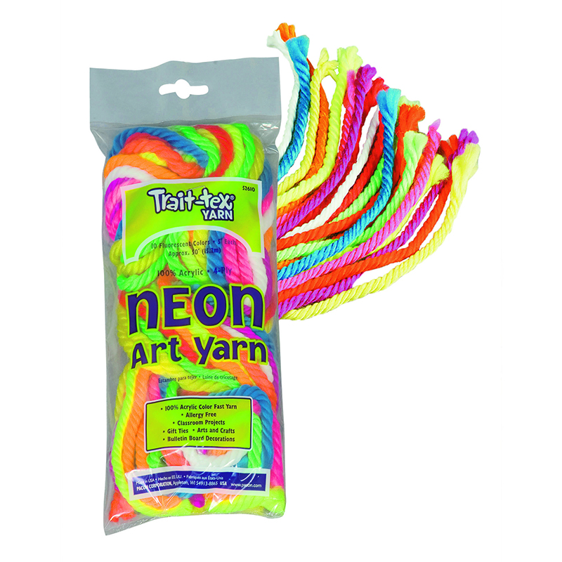 (3 Ea) Art Yarn 9 Fluorescent