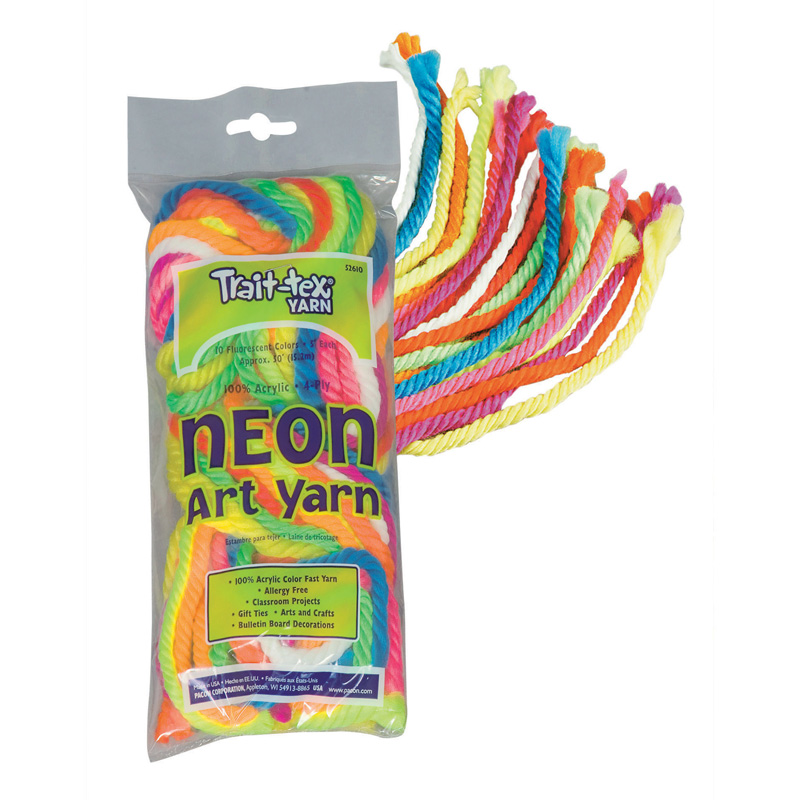 Art Yarn 50ft 9 Fluorescent Colors