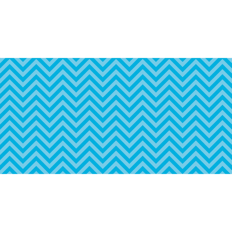 Fadeless 48x50 Aqua Chevron Design