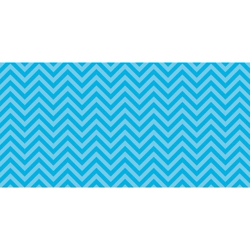 Fadeless 48x50 Aqua Chevron Design