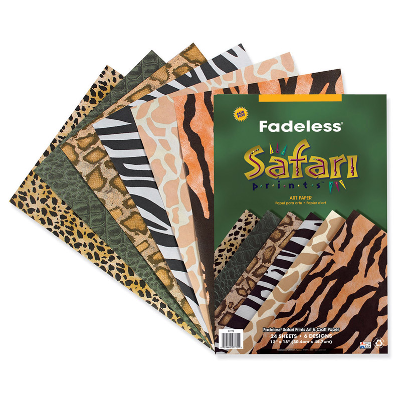 (2 Pk) Fadeless Embossed Safari