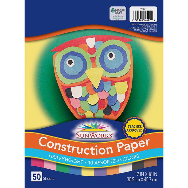 Construction Paper Assorted 12x18