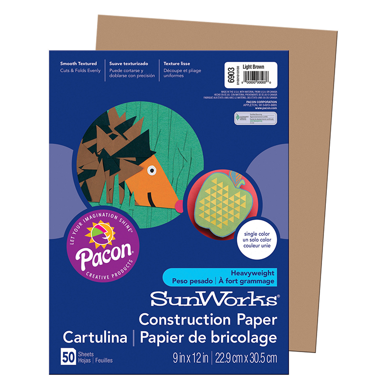 (25 Pk) Construction Paper Light