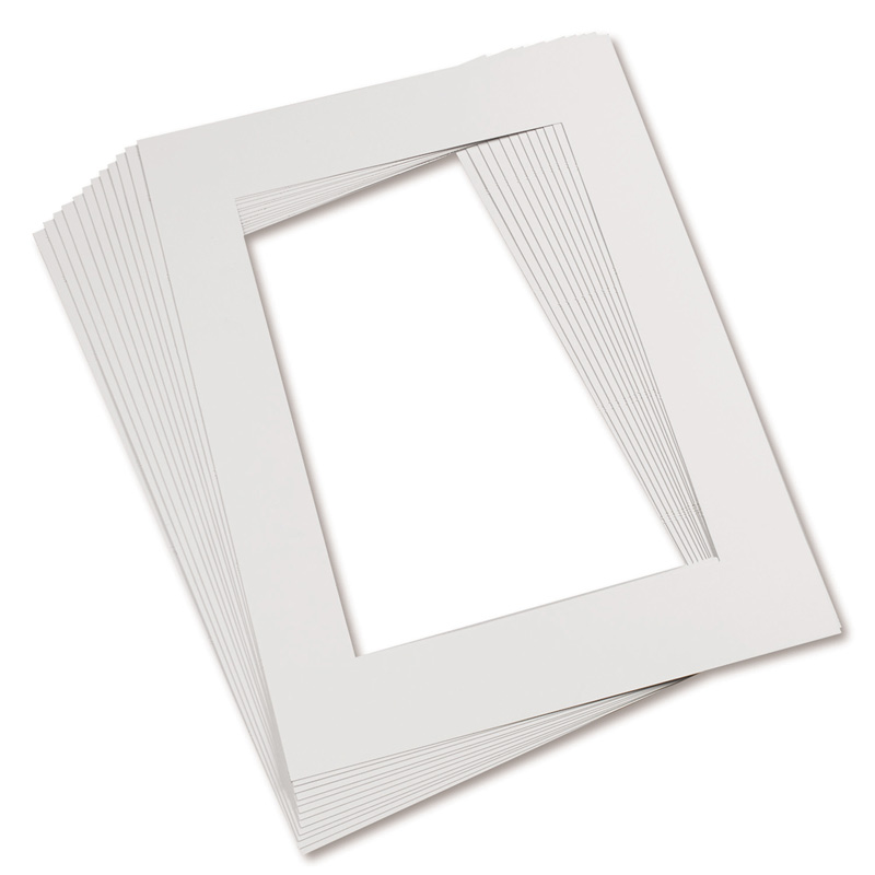 (2 Pk) Mat Frames 9x12 White