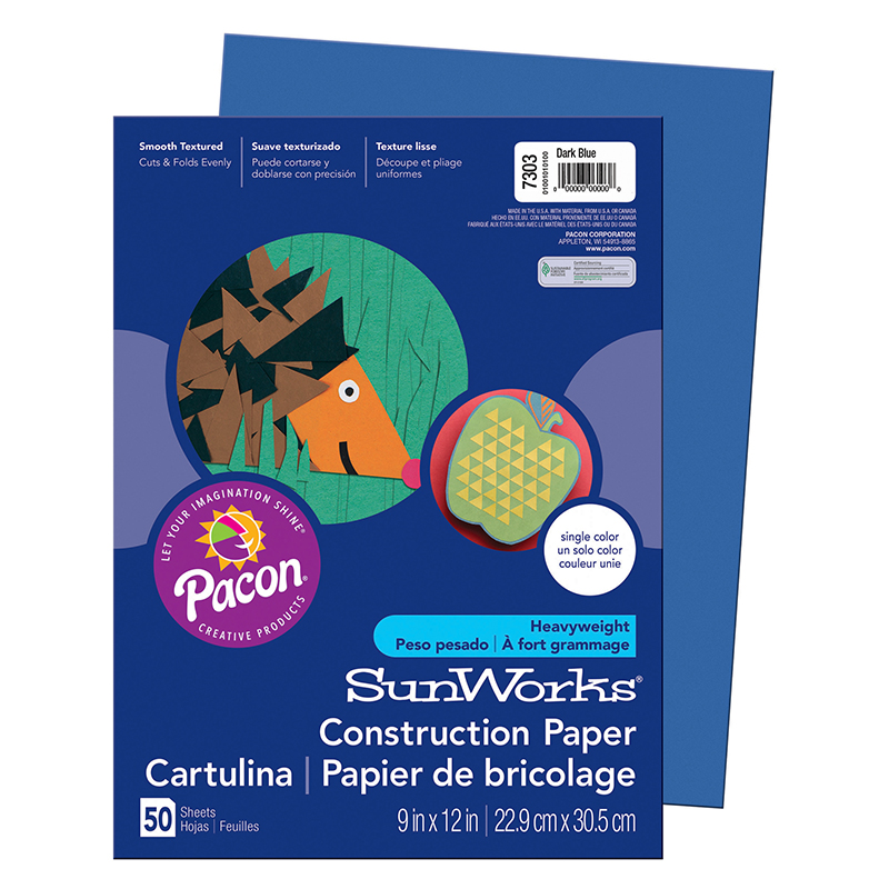 (25 Pk) Construction Paper Dark