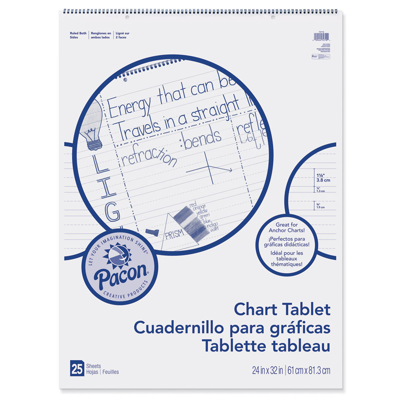 Chart Tablet 24x32 1-1/2 In Ruled