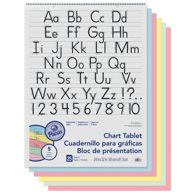 Chart Tablet Spiral Bound 25 Ct