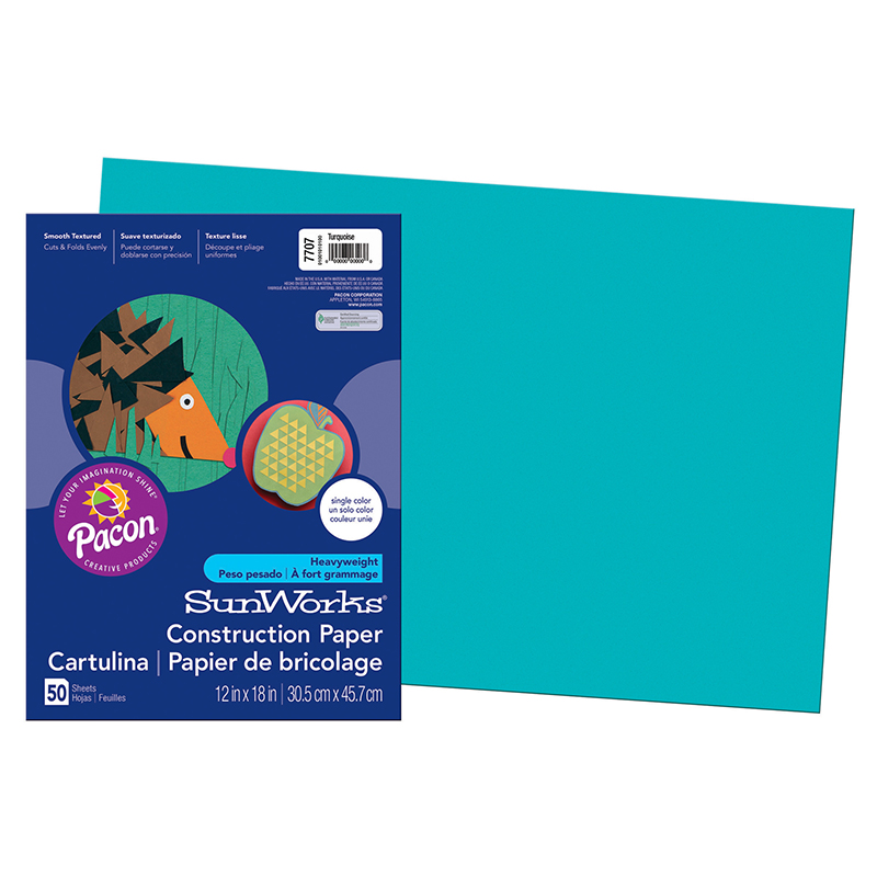 (10 Pk)Construction Paper Turquoise
