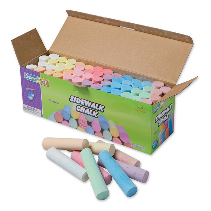 Sidewalk Chalk 52 Pcs Assrtd Colors