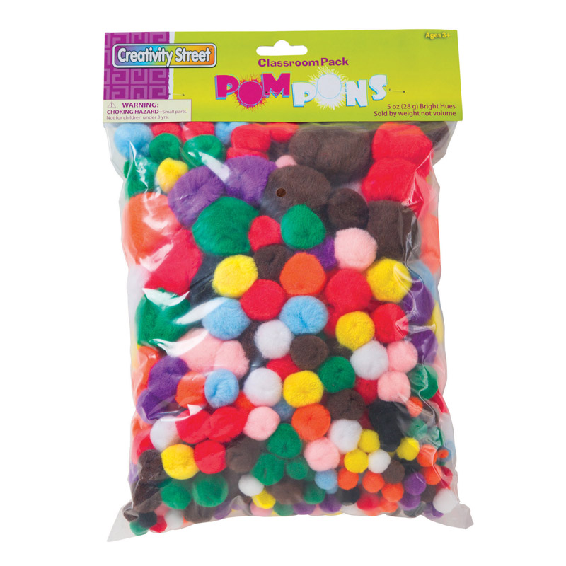 Pom Pons Class Pk Asst Colors 5 Oz