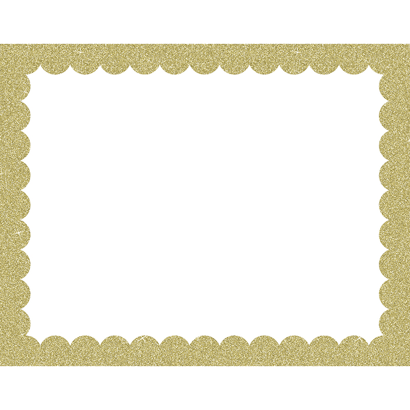 Poster Board Gold Glitter Scalloped