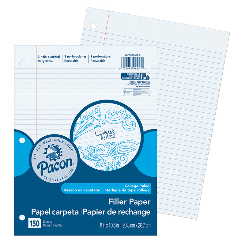Pacon Filler Paper College Rule