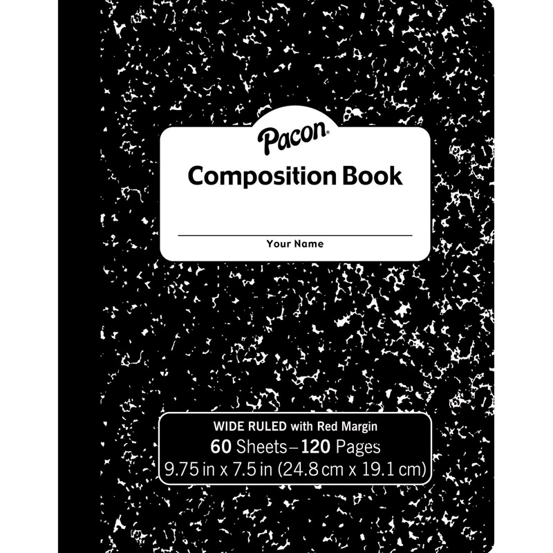 Black Compostition Book 9.75 X 7.5