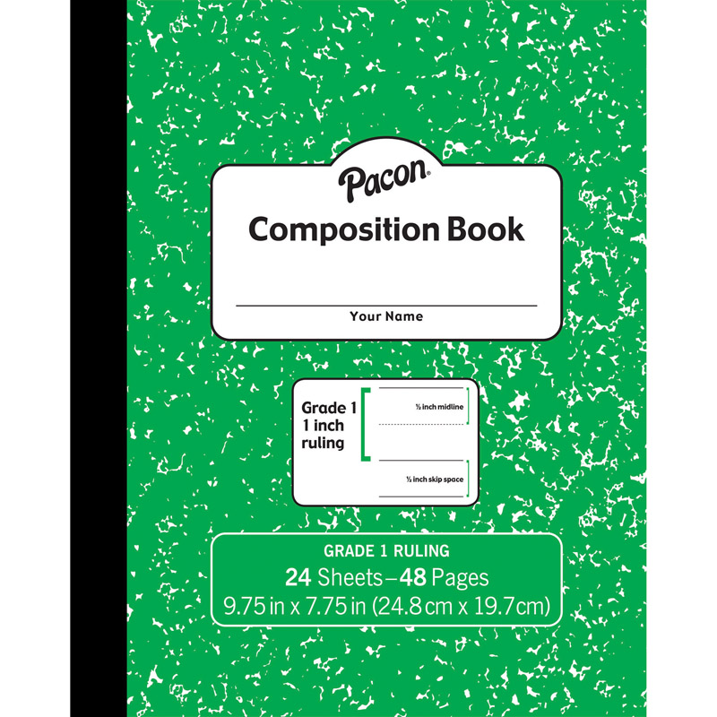 Marble Composition Book Gr 1 Green