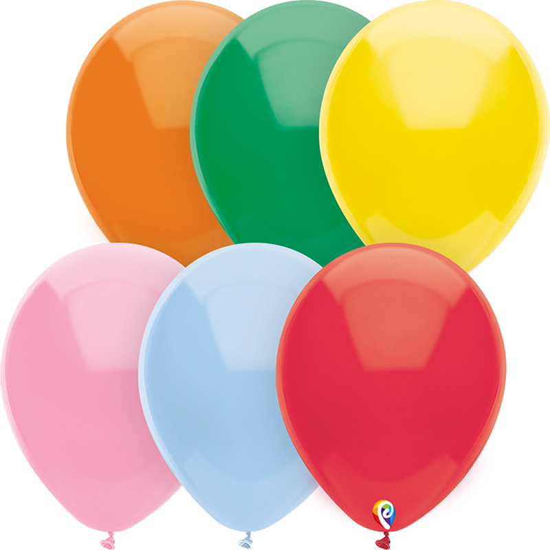 9in Balloons Assorted Solids 144 Ct