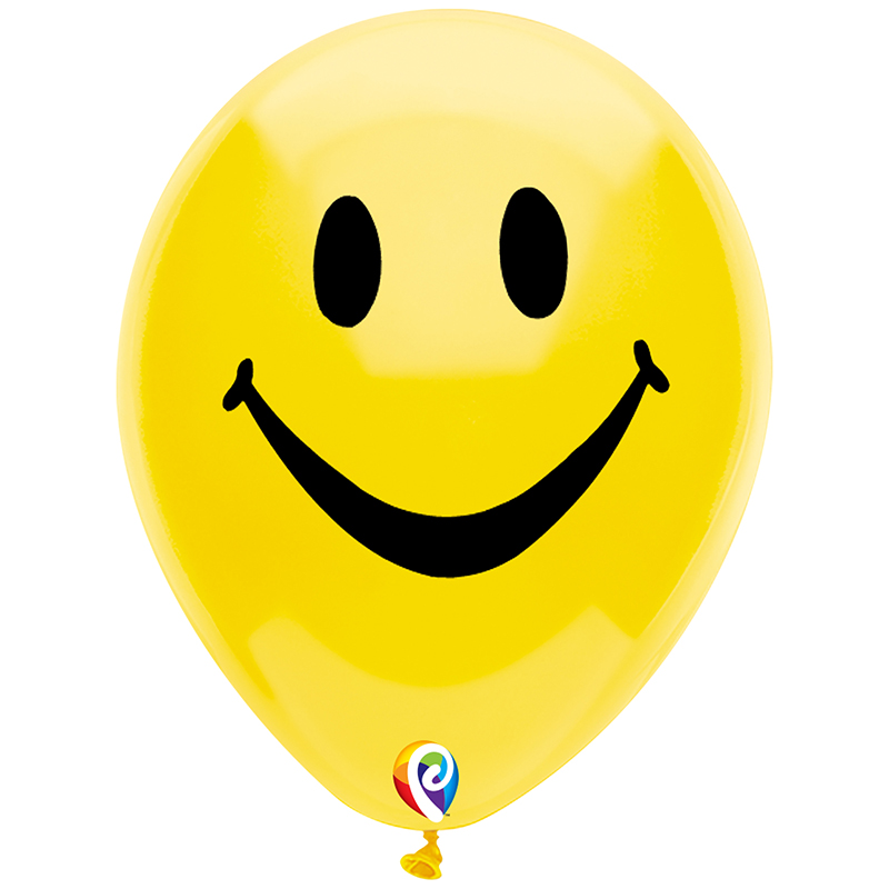 12in Smiley Face Balloon 2 Side 8pk