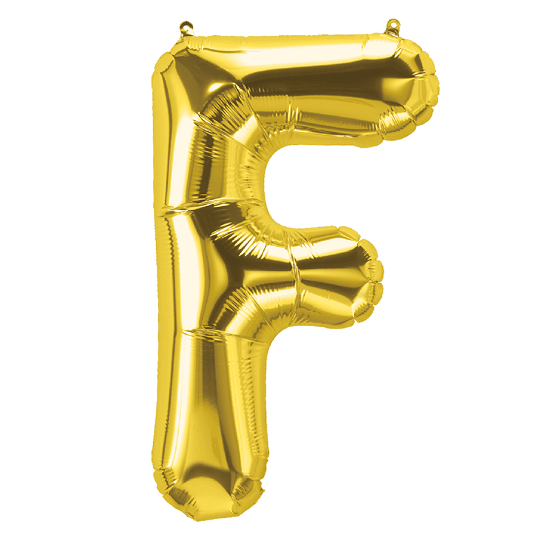 16in Foil Balloon Gold Letter F