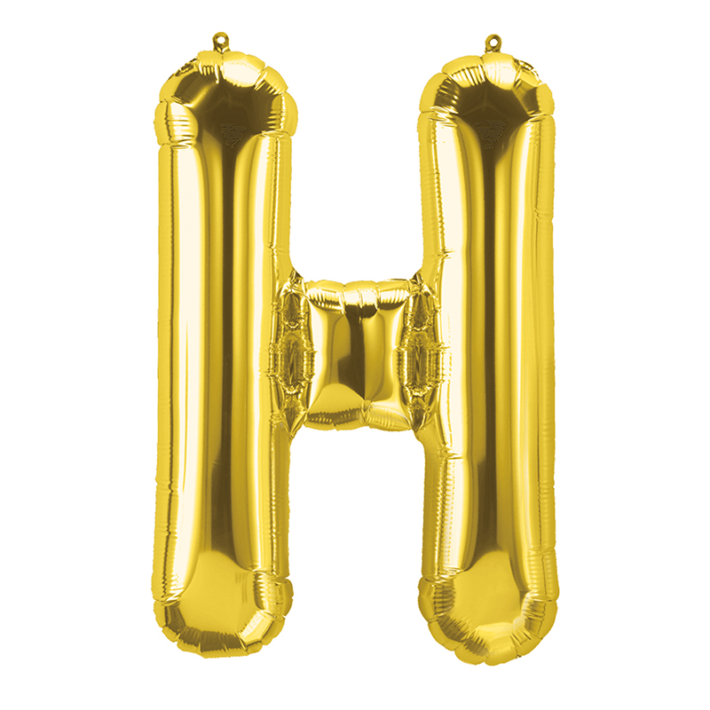 16in Foil Balloon Gold Letter H