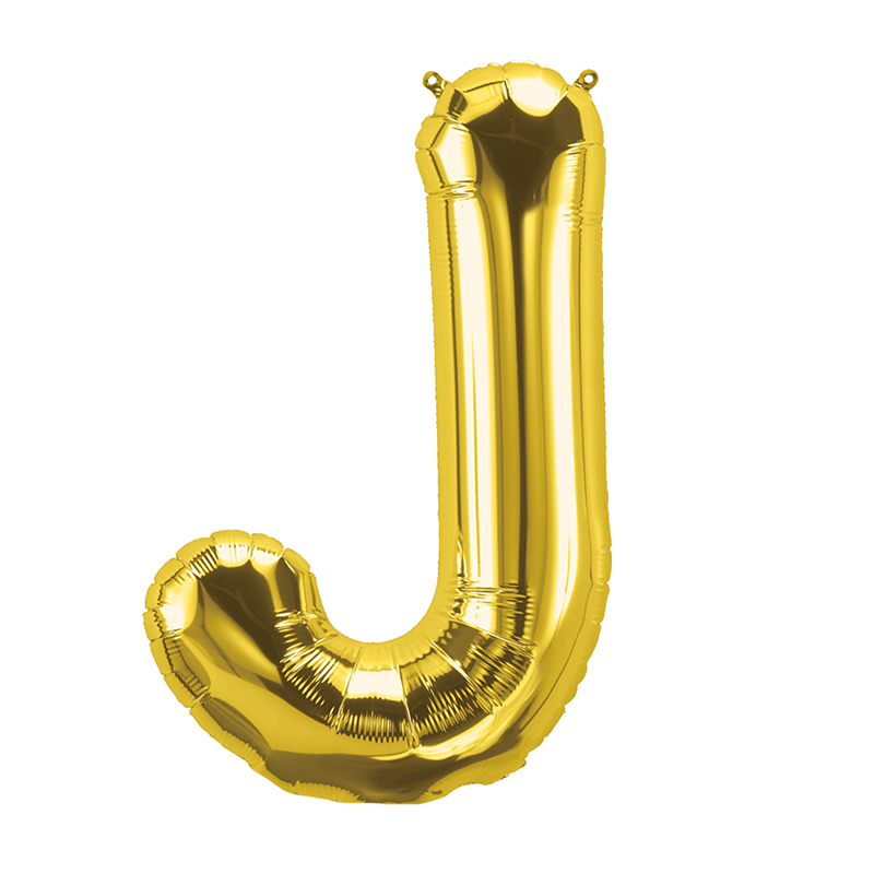 16in Foil Balloon Gold Letter J