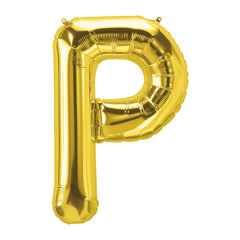 16in Foil Balloon Gold Letter P