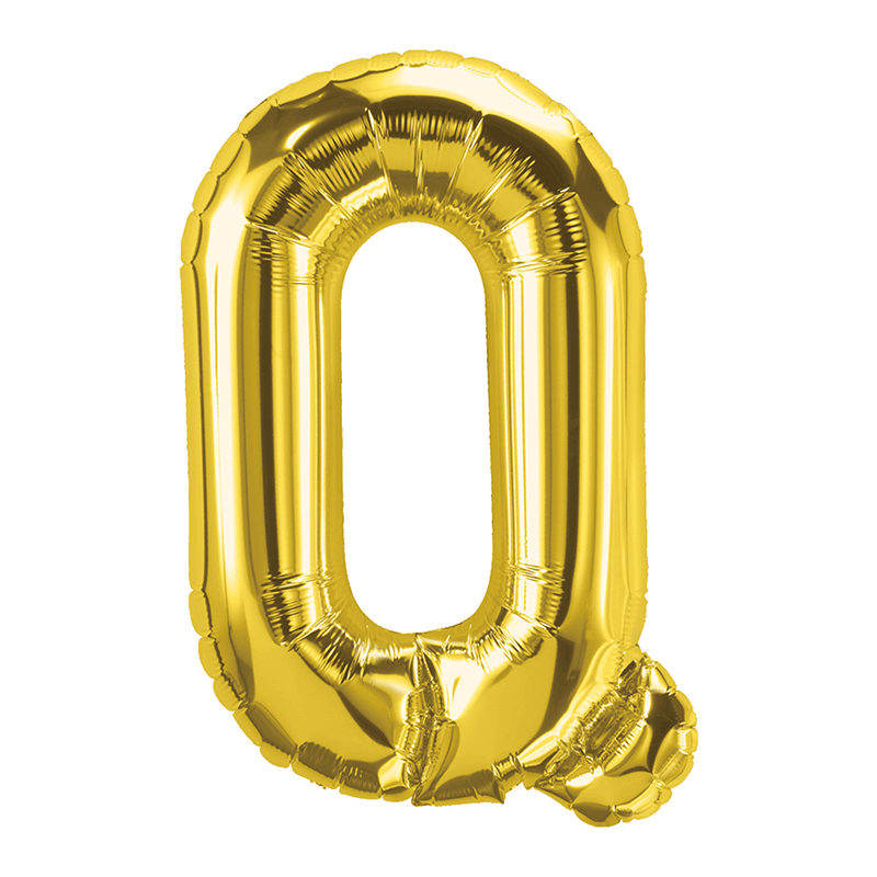 16in Foil Balloon Gold Letter Q