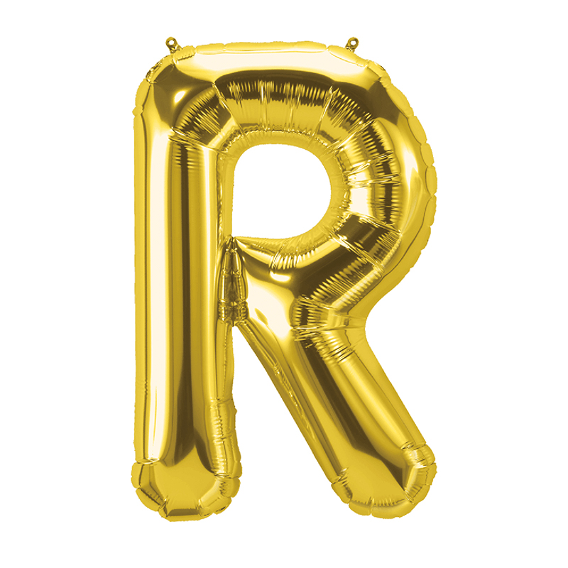 16in Foil Balloon Gold Letter R